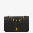 Chanel Classic Full Flap Bag Black Quilted Leather 24K Gold-Plated Hardware