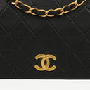 Chanel Classic Full Flap Bag Black Quilted Leather 24K Gold-Plated Hardware
