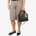 Christian Dior Medium Lady Dior Black Cannage Quilted Leather &nbsp;Bag