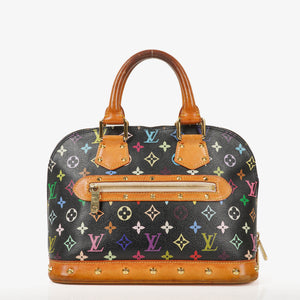 Louis Vuitton Black Monogram Multicolor Alma PM Handbag