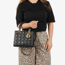 Christian Dior Medium Lady Dior Black Cannage Quilted Leather &nbsp;Bag
