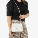 Chanel Classic Single Flap Bag White Quilted Lambskin With 24K Gold-Plated Hardware