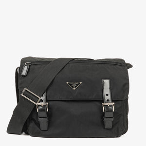 Prada Tessuto Black Nylon Shoulder Bag