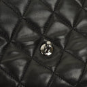 Chanel Black Quilted Lambskin Maxi 3 Accordion Flap Bag