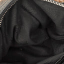 Gucci Beige GG Monogram Canvas And Black Leather Twins Hobo Bag
