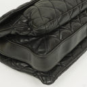 Chanel Black Quilted Lambskin Maxi 3 Accordion Flap Bag