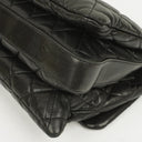 Chanel Black Quilted Lambskin Maxi 3 Accordion Flap Bag