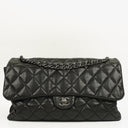 Chanel Black Quilted Lambskin Maxi 3 Accordion Flap Bag