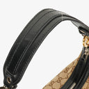 Gucci Beige GG Monogram Canvas And Black Leather Twins Hobo Bag