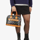 Louis Vuitton Black Monogram Multicolor Alma PM Handbag