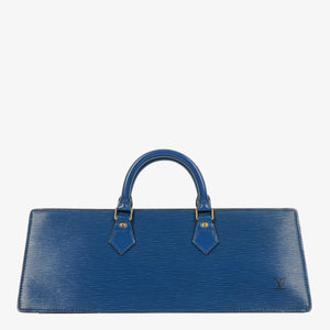 Louis Vuitton Triangle Blue EPI Leather Handbag
