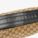 Gucci Beige GG Monogram Canvas And Black Leather Twins Hobo Bag