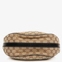 Gucci Beige GG Monogram Canvas And Black Leather Twins Hobo Bag