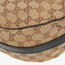 Gucci Beige GG Monogram Canvas And Black Leather Twins Hobo Bag