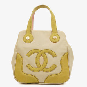 Chanel Vintage Canvas Marshmallow CC Tote