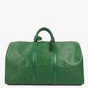 Louis Vuitton Keepall 50 Green EPI Leather Travel Bag