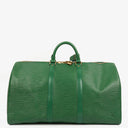 Louis Vuitton Keepall 50 Green EPI Leather Travel Bag
