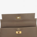 Hermès Kelly Longue Etoupe Epsom Leather Wallet