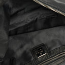 Fendi Fabric Black Croissant Half-Moon Hobo Bag