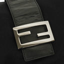 Fendi Fabric Black Croissant Half-Moon Hobo Bag