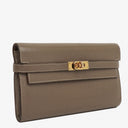 Hermès Kelly Longue Etoupe Epsom Leather Wallet