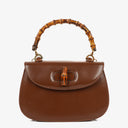 Gucci Bamboo Top Handle Brown Leather Bag