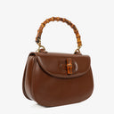 Gucci Bamboo Top Handle Brown Leather Bag