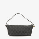 Gucci Baguette Pochette Boat Black Denim GG Monogram Bag