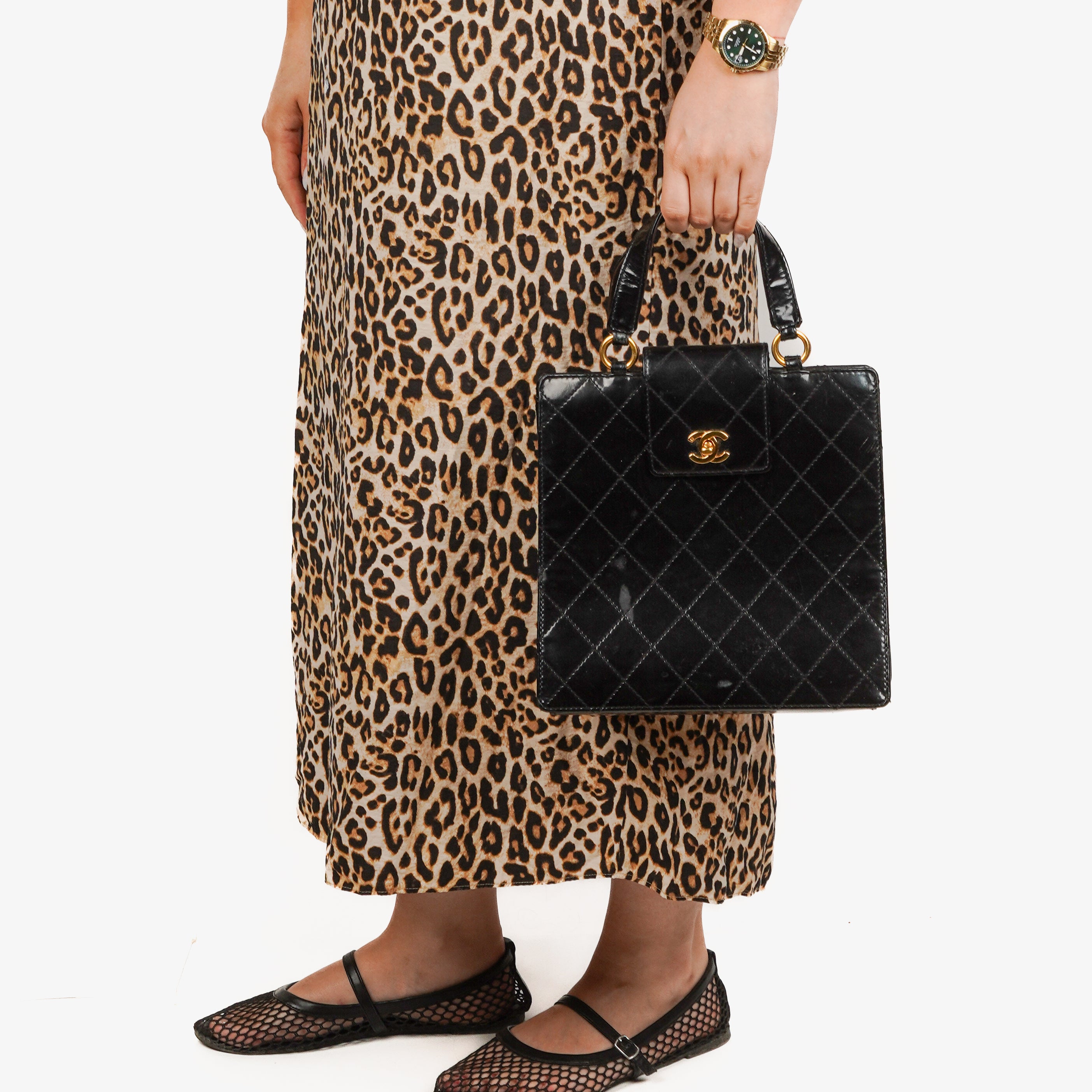 Chanel Metelasse Patent Leather Handbag