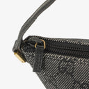 Gucci Baguette Pochette Boat Black Denim GG Monogram Bag