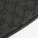 Gucci Baguette Pochette Boat Black Denim GG Monogram Bag
