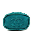 Chanel Quilted Suede Vanity Case