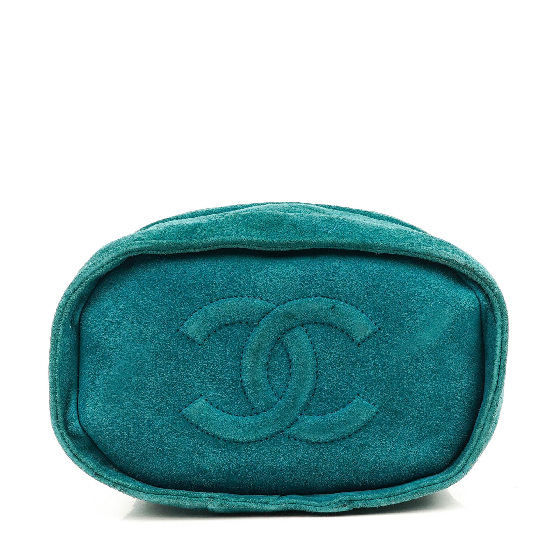 Chanel Gepolsterte Wildleder Kosmetiktasche