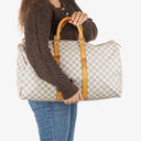 Louis Vuitton Keepall 50 Damier Azur Canvas Travel Bag