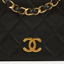 Chanel Classic Full Flap Bag Black Quilted Leather 24K Gold-Plated Hardware