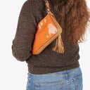 Prada Orange Patent Leather Handbag