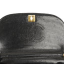 Chanel Classic Lambskin Half Moon Black Flap Bag With 24K Gold-Plated Hardware