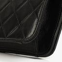 Chanel Classic Full Flap Bag Black Quilted Leather 24K Gold-Plated Hardware