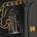 Chanel Classic Lambskin Half Moon Black Flap Bag With 24K Gold-Plated Hardware