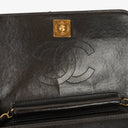Chanel Mini Classic Black Quilted Lambskin Full Flap Wallet On Chain WOC With 24K Gold-Plated Hardware