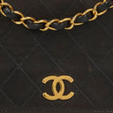 Chanel Mini Classic Black Quilted Lambskin Full Flap Wallet On Chain WOC With 24K Gold-Plated Hardware