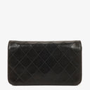 Chanel Mini Classic Black Quilted Lambskin Full Flap Wallet On Chain WOC With 24K Gold-Plated Hardware