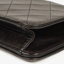 Chanel Mini Classic Black Quilted Lambskin Full Flap Wallet On Chain WOC With 24K Gold-Plated Hardware