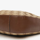 Gucci Brown And Beige Monogram Canvas And Leather Shoulder Hobo Bag