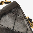 Chanel Mini Classic Black Quilted Lambskin Full Flap Wallet On Chain WOC With 24K Gold-Plated Hardware