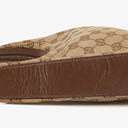 Gucci Brown And Beige Monogram Canvas And Leather Shoulder Hobo Bag