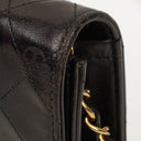 Chanel Mini Classic Black Quilted Lambskin Full Flap Wallet On Chain WOC With 24K Gold-Plated Hardware