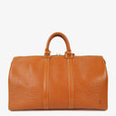 Louis Vuitton Keepall 45 Cognac EPI Leather Travel Bag