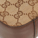 Gucci Brown And Beige Monogram Canvas And Leather Shoulder Hobo Bag