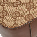 Gucci Brown And Beige Monogram Canvas And Leather Shoulder Hobo Bag
